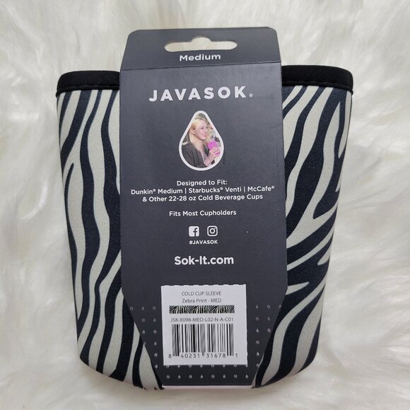 Java Sok Zebra Print Drink Sleeve - Picture 2 of 5